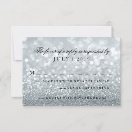 RSVP-Karte - Silver Glit Fab RSVP Karte