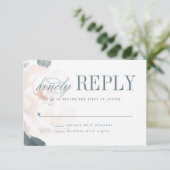 RSVP-Karte "Soft Pink Peony" RSVP Karte (Stehend Vorderseite)