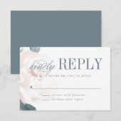 RSVP-Karte "Soft Pink Peony" RSVP Karte (Vorne/Hinten)