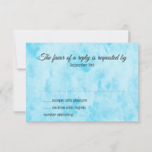 RSVP-Karte Türkisblau Limon rosa Gefärbte Krawatte