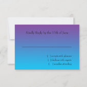 RSVP-Karte Türkisch bis Lila Ombre mit Star RSVP Karte (Vorderseite)