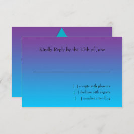 RSVP-Karte Türkisch bis Lila Ombre mit Star RSVP Karte