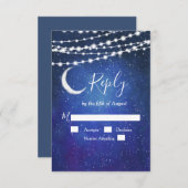 RSVP-Karte unter den Sternen RSVP Karte (Vorne/Hinten)