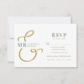 RSVP-Karte von Ampersand Sage Green Wedding RSVP Karte (Vorderseite)