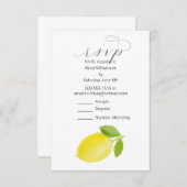 RSVP-Karte Wasserfarblemon Begleitkarte (Vorne/Hinten)