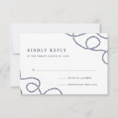 RSVP-Karte | Weiß RSVP Karte (Vorderseite)