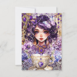 RSVP-Karte Whimsisches Teacup RSVP Karte