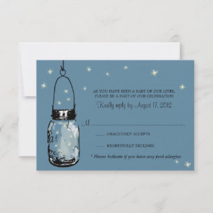 RSVP-Karte Whimsy Glühwürchen RSVP Karte