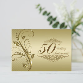 RSVP-Karte zum 50. Geburtstag der goldenen Hochzei RSVP Karte