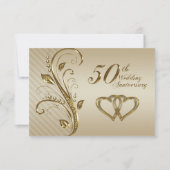 RSVP-Karte zum 50. Hochzeitstag Einladung (Vorderseite)