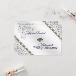 RSVP-Karte zum 60. Hochzeitstag Einladung