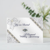 RSVP-Karte zum 60. Hochzeitstag RSVP Karte (Stehend Vorderseite)