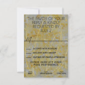 RSVP-Karte zum Hochzeitssilber RSVP Karte (Vorderseite)