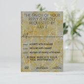 RSVP-Karte zum Hochzeitssilber RSVP Karte (Stehend Vorderseite)