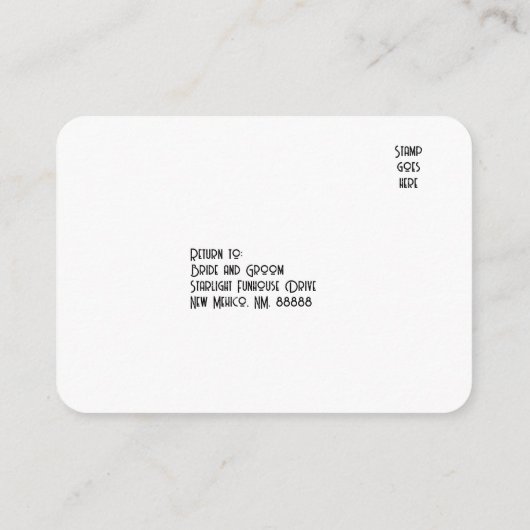 RSVP-Karte zum Thema Film Begleitkarte (Rückseite)