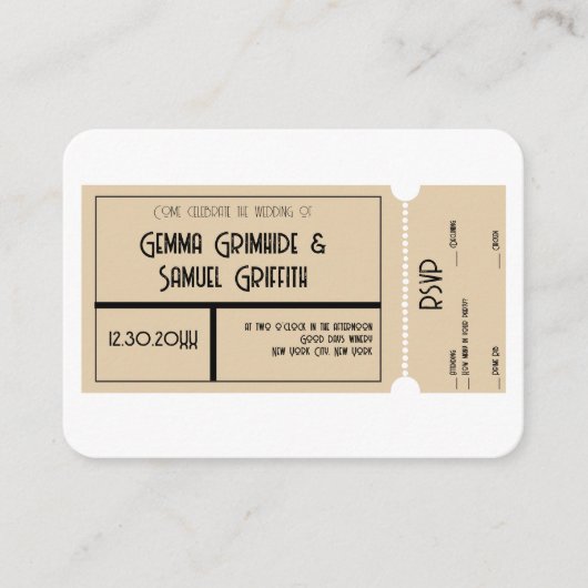 RSVP-Karte zum Thema Film Begleitkarte (Vorderseite)