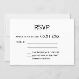 RSVP-Karten-12x18 für Schwarz-Weiß-Gay-Hochzeit RSVP Karte