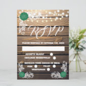 RSVP-Karten aus Holz (Stehend Vorderseite)