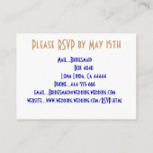 RSVP-Karten Begleitkarte (Rückseite)