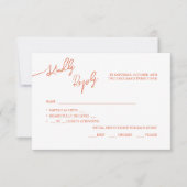 RSVP Karten Boho-chic Hochzeit, Pastellfarben. (Vorderseite)