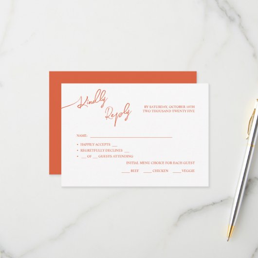RSVP Karten Boho-chic Hochzeit, Pastellfarben. (Vorderseite/Rückseite Beispiel)