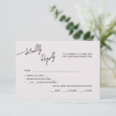RSVP Karten Boho-chic Hochzeit, Pastellfarben. (Stehend Vorderseite)