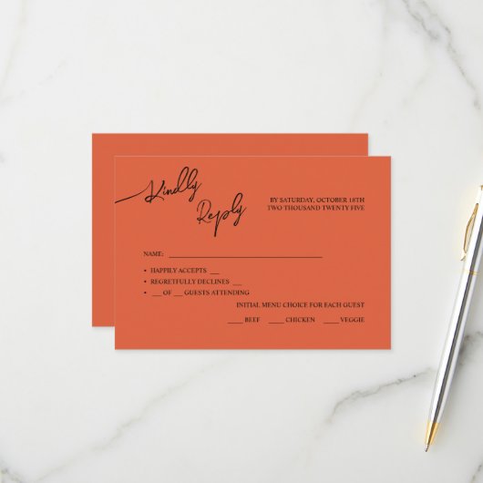 RSVP Karten Boho-chic Hochzeit, Pastellfarben. (Vorderseite/Rückseite Beispiel)