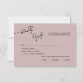 RSVP Karten Boho-chic Hochzeit, Pastellfarben. (Vorderseite)