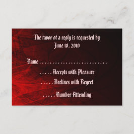 RSVP-Karten der gotischen Rose RSVP Karte