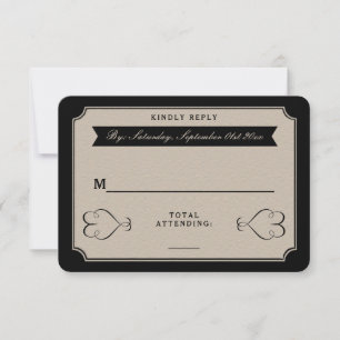 RSVP-Karten der Vintage Wedding Collection RSVP Karte