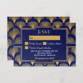 RSVP-Karten der Vintagen Gatsby-Hochzeitklassenkar RSVP Karte (Vorne/Hinten)