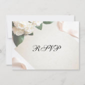 RSVP-Karten der White Wedding Blume Einladung (Vorderseite)