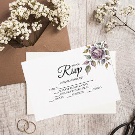 RSVP-Karten des Designers für Lila Rose RSVP Karte