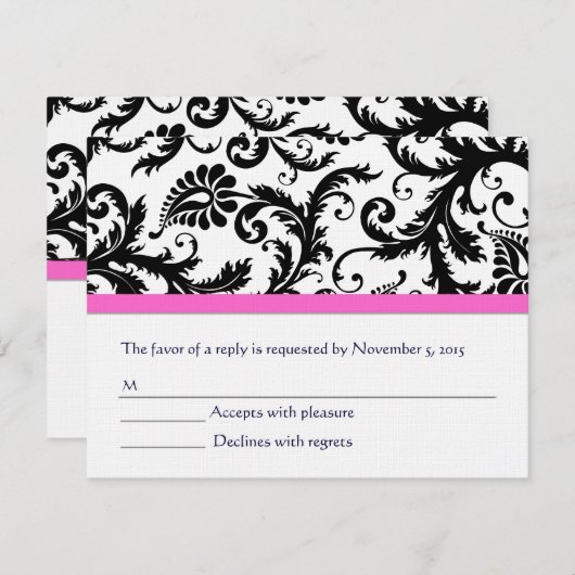 RSVP-Karten - Erforderliche 5 x 7 große Einflüsse RSVP Karte (Vorne/Hinten)