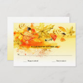 RSVP-Karten fallen Einladung (Vorne/Hinten)