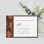 RSVP-Karten fallen RSVP Karte (Stehend Vorderseite)