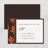 RSVP-Karten fallen RSVP Karte (Vorne/Hinten)