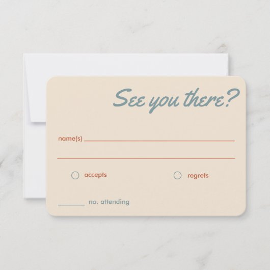 RSVP-Karten für Beach Wedding (Vorderseite)
