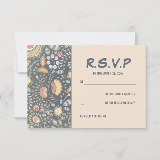 RSVP-Karten für Blumenhochzeiten RSVP Karte (Vorderseite)