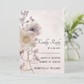 RSVP-Karten für Blumenzwiebelblumen Einladung (Stehend Vorderseite)