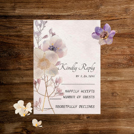 RSVP-Karten für Blumenzwiebelblumen Einladung