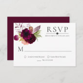 RSVP-Karten für Bohemische florale Romance (Vorne/Hinten)