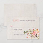 RSVP-Karten für Bohemische Wasserfarben RSVP Karte (Vorne/Hinten)