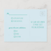 RSVP-Karten für Bücher und Blüten Einladungspostkarte (Rückseite)