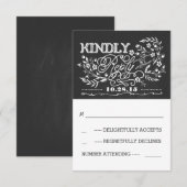 RSVP-Karten für Chalkboard-Hochzeit RSVP Karte (Vorne/Hinten)