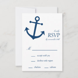 RSVP-Karten für das Ankerschiff von Schiffen (Navy RSVP Karte