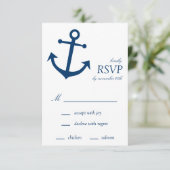 RSVP-Karten für das Ankerschiff von Schiffen (Navy RSVP Karte (Stehend Vorderseite)