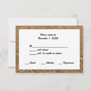 RSVP-Karten für das Jubiläum der goldenen Hochzeit RSVP Karte