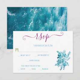 RSVP-Karten für den blauen Flora und Fauna RSVP Karte