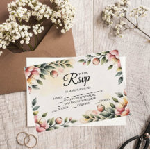 RSVP-Karten für den Blumendesigner